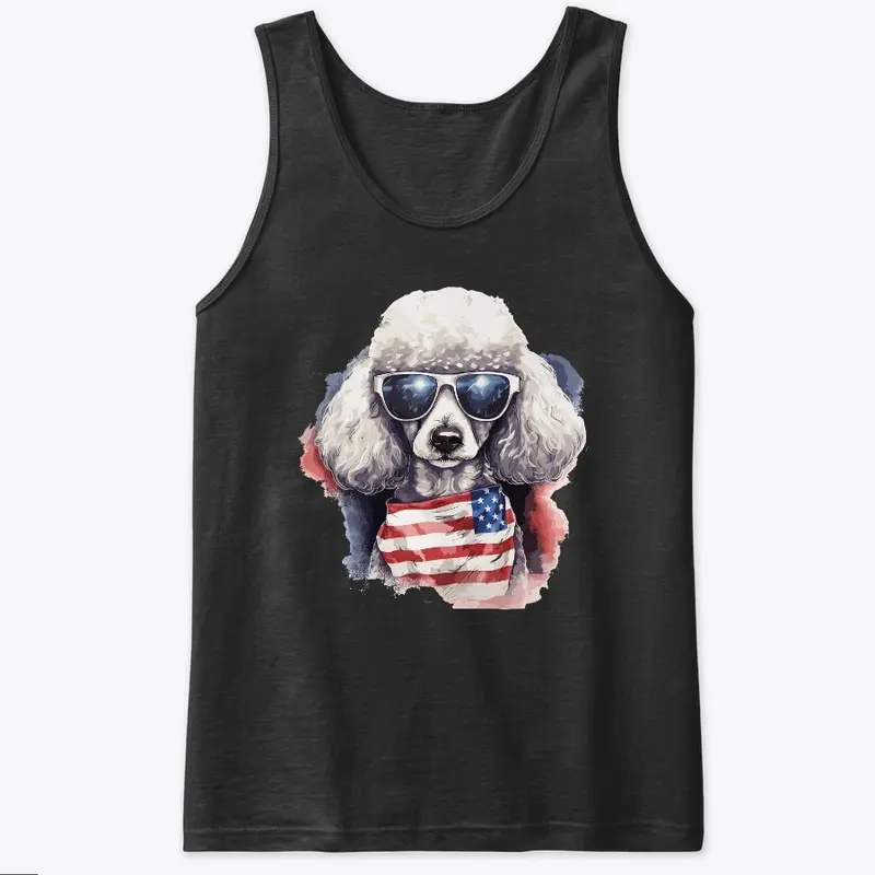 Patriotic Poodle T-Shirt/TankTop