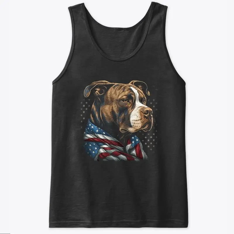 Patriotic Pitbull T-Shirt Tank Top 