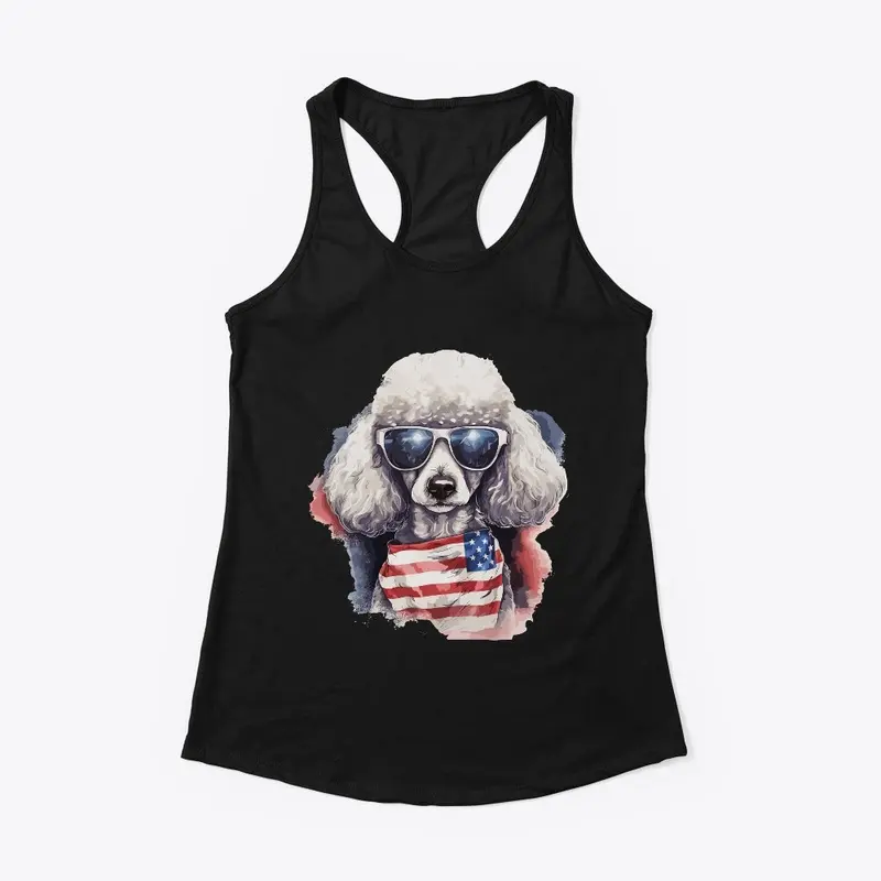 Patriotic Poodle T-Shirt/TankTop