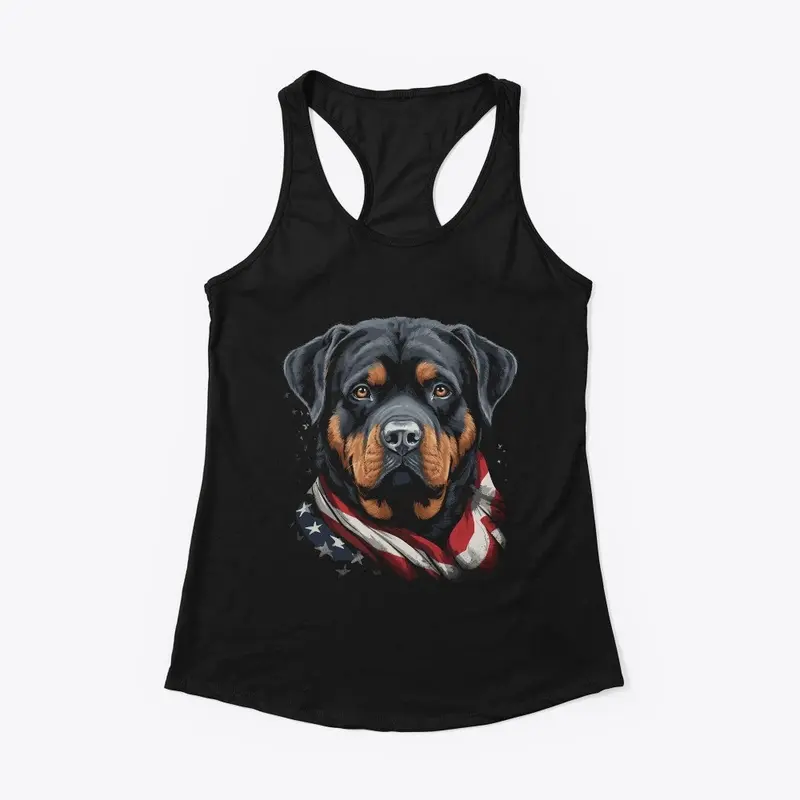 Patriotic Rottweiler T-shirt/Tank Top