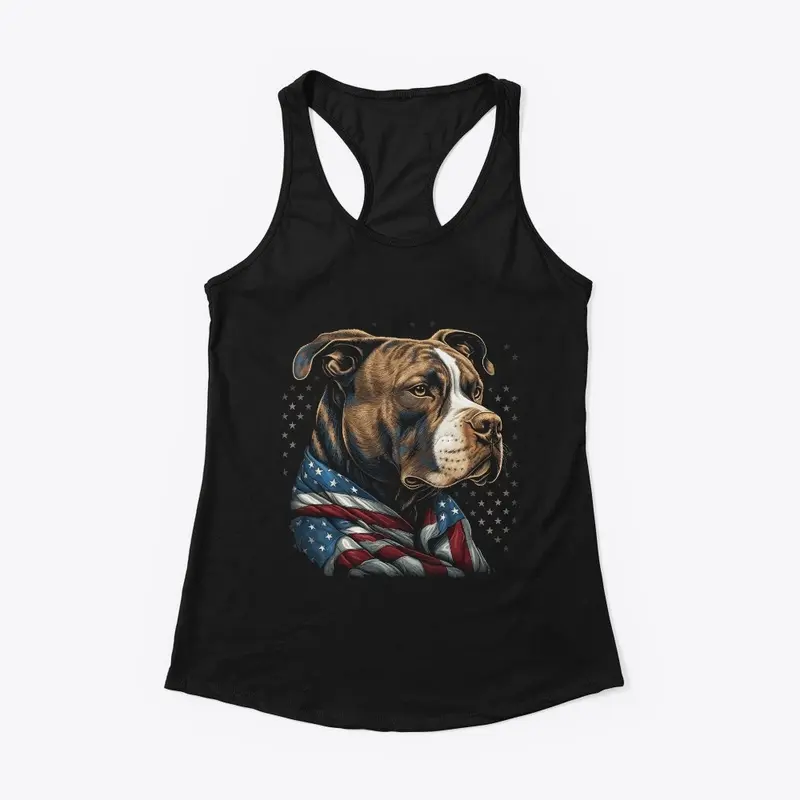 Patriotic Pitbull T-Shirt Tank Top 