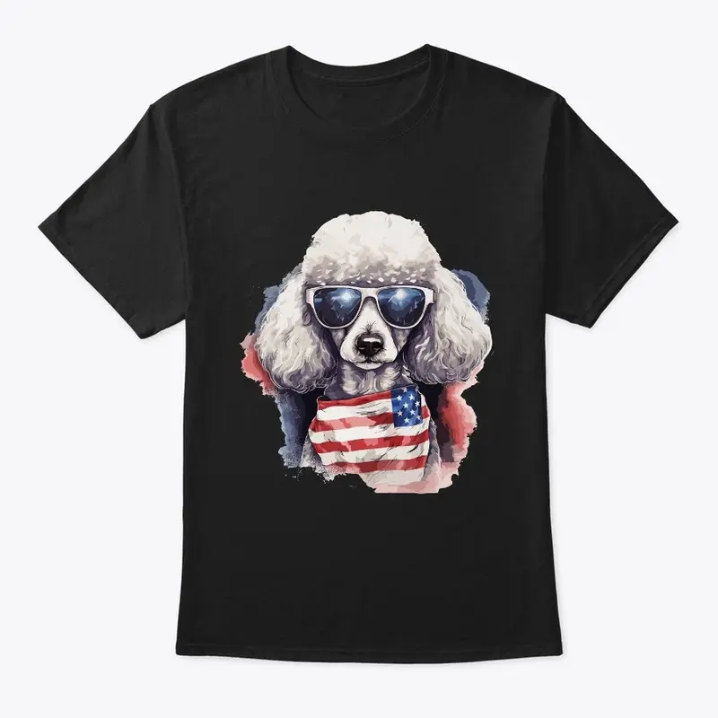 Patriotic Poodle T-Shirt/TankTop