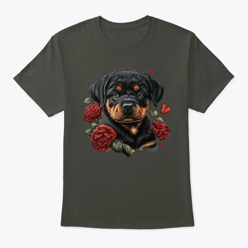 Rottweiler and Roses Tee