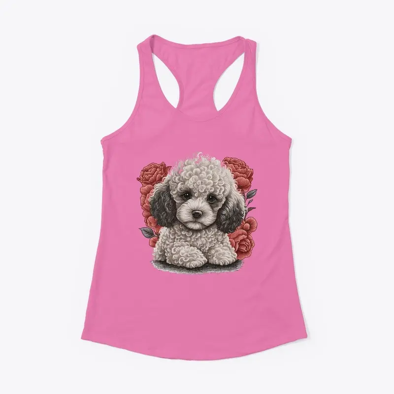 Poodle Rose Floral